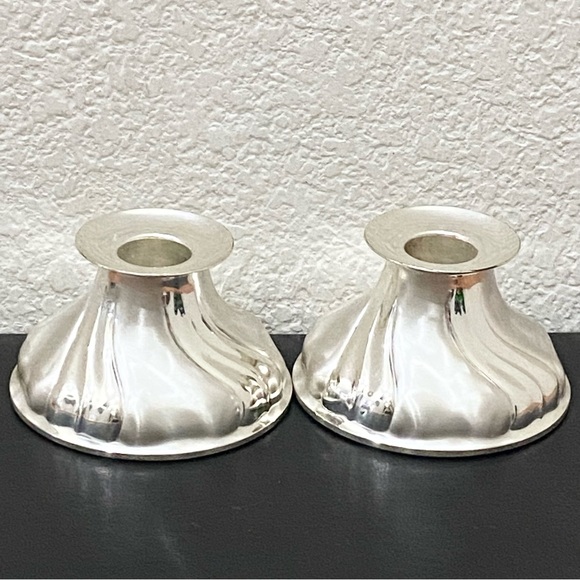 Pair Of Vintage WMF EP BRASS GERMANY Silver Plate Candle Holders - Picture 7 of 13